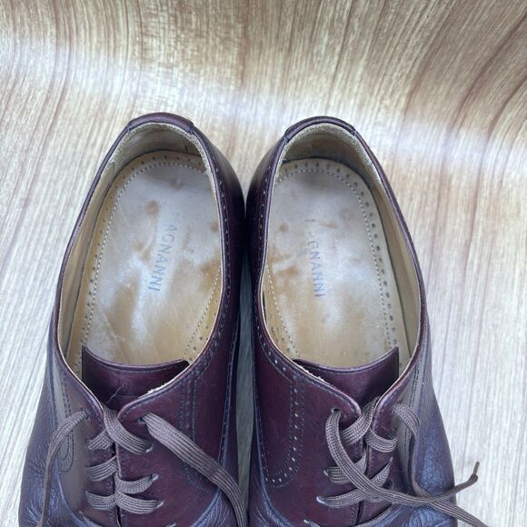 MAGNANNI Mahogany Cap Toe Lace Up Mens size 10.5 (4026) Dress Shoes - Picture 7 of 9